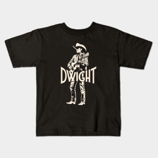 Dwight Yoakam Playing Guitar Kids T-Shirt